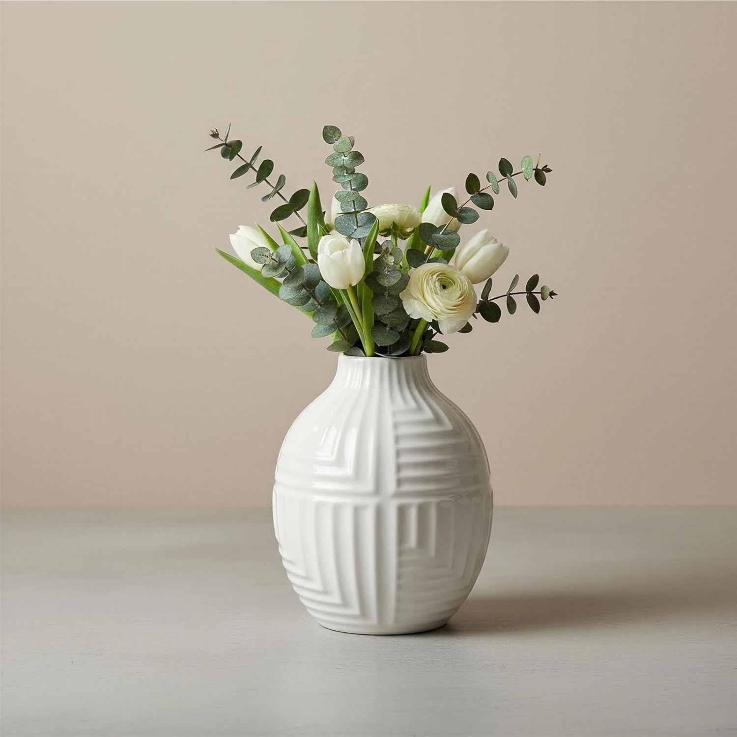 AUMESIS TERRA – Artisan White Vase